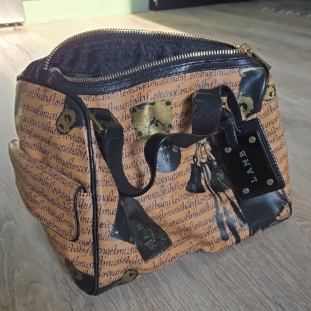 L.A.M.B. Brown and Black Handbag